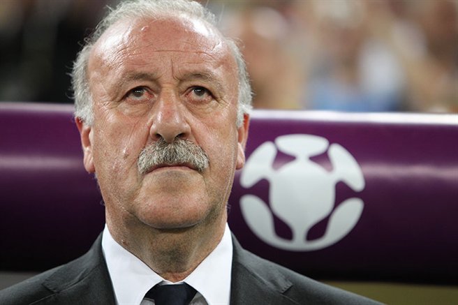 Vicente del Bosque at Euro 2012 match Spain-France